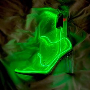 Neon cowboy light up boots